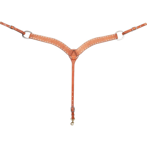 Martin Saddlery 2" Breast Collar with Buckstitch - CR1WN - Brown - Horse - 1