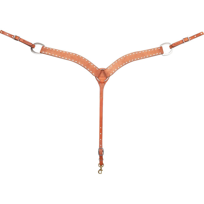 Martin Saddlery 2" Breast Collar with Buckstitch - CR1WN - Brown - Horse - 1