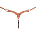 Martin Saddlery 2.75" Leather Breast Collar with Buckstitch - CR1WP - Chestnut Brown - Horse - 1