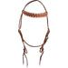 Martin Saddlery Buckstitched Leather Browband Headstall - CR1WM - Brown - Horse - 2