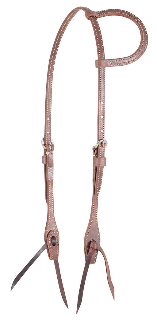 Martin Saddlery Harness Leather Slip Ear Headstall 1/2 - inch Thick, Natural - CR1P8 - Chestnut - 1/2" - 1