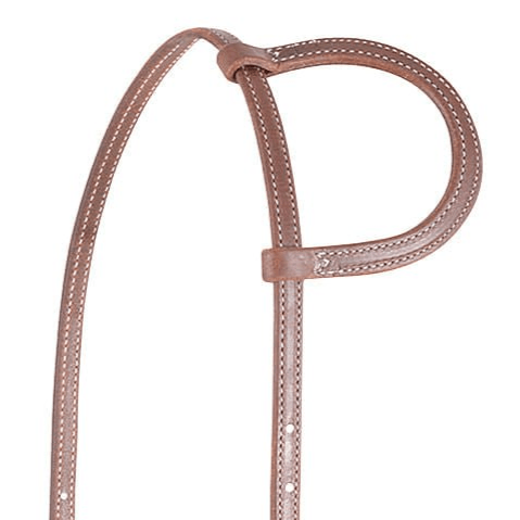Martin Saddlery Harness Leather Slip Ear Headstall 1/2 - inch Thick, Natural - CR1P8 - Chestnut - 1/2" - 2