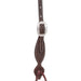 Martin Saddlery Leather Browband Headstall with Rosette Strings - CR1WJ - Chocolate Brown - Horse - 2