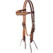 Martin Saddlery Leather Browband Headstall with Scroll Tooling - CR1WQ - Brown - Horse - 1