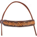Martin Saddlery Leather Browband Headstall with Scroll Tooling - CR1WQ - Brown - Horse - 2