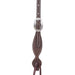 Martin Saddlery Leather Split Ear Headstall with Rosette Strings - CR1WH - Chocolate Brown - Horse - 2