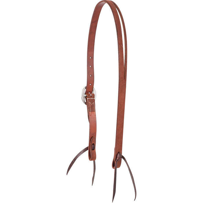 Martin Saddlery Roughout Leather Ranahan Headstall - CR1WW - Chestnut - 3