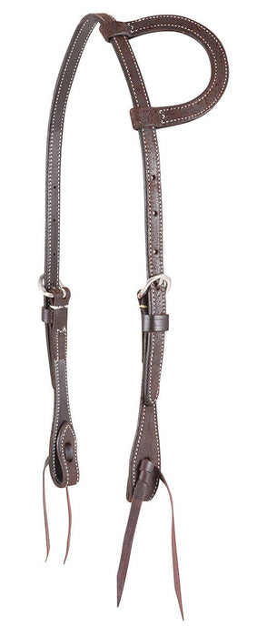 Martin Saddlery Slip Ear Headstall Roughout, Chocolate - CR1PA - Chocolate - 1