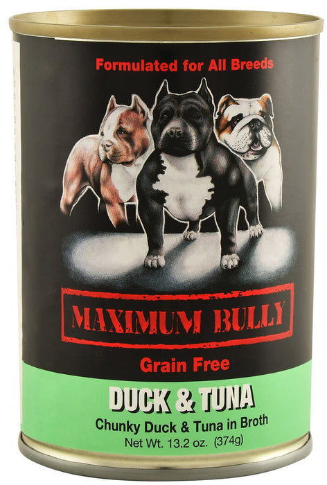 Maximum Bully Chunky Duck & Tuna in Broth, 13.2 oz - Jeffers - Dog Supplies > Dog Food > Wet Dog Food