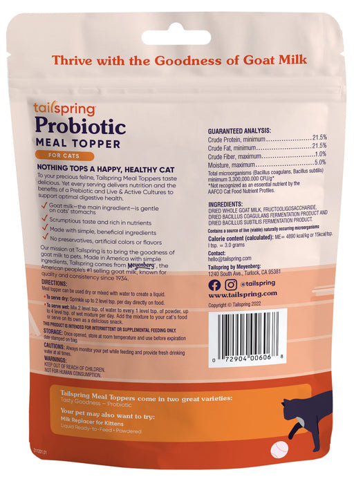 4 oz Cat Probiotic Tailspring Meal Topper -   