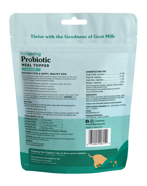 8 oz Dog Probiotic Tailspring Meal Topper -   