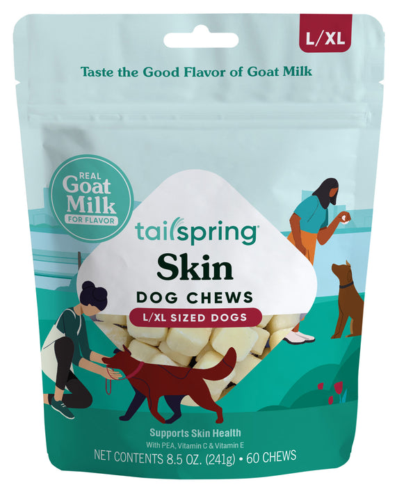 Dog Skin Tailspring Chews - 8.5 oz L/XL Dog Skin Tailspring Chews, 60 ct  