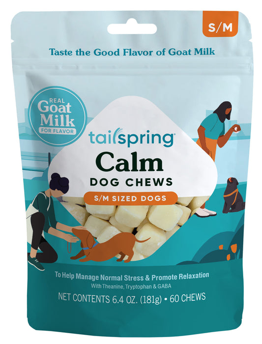 Dog Calm Tailspring Chews - 6.4 oz S/M Dog Calm Tailspring Chews, 60 ct  