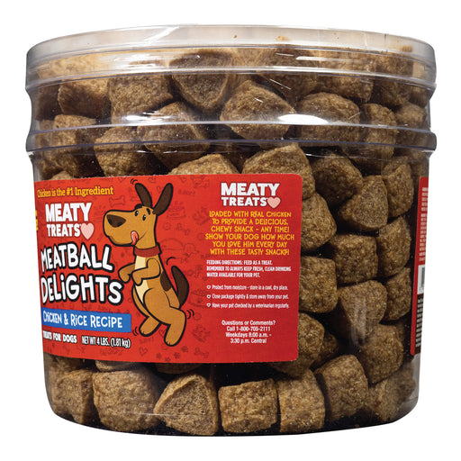 Meaty Treats Meatball Delights, Chicken & Rice Recipe - SUS3W - 4 lb - Chicken/Rice - 2