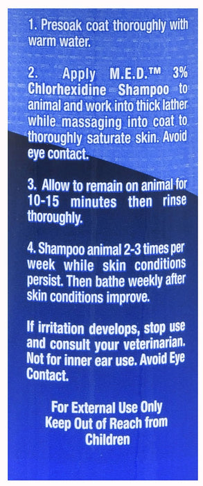 M.E.D. 3% Chlorhexidine Shampoo - Jeffers - Animal & Pet Supplies > Pet Grooming