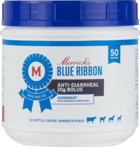 Merrick's Blue Ribbon Anti-Diarrheal Bolus for Cattle/ Horses — Jeffers