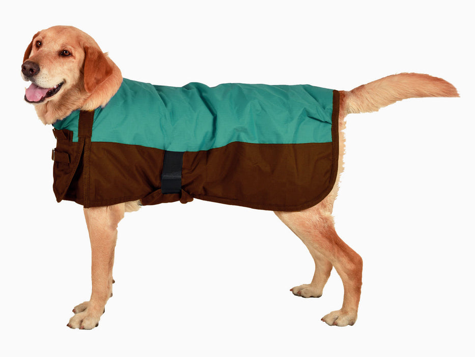 Premium Winter Dog Coat by Jeffers - Teal/Brown 34-37 in 