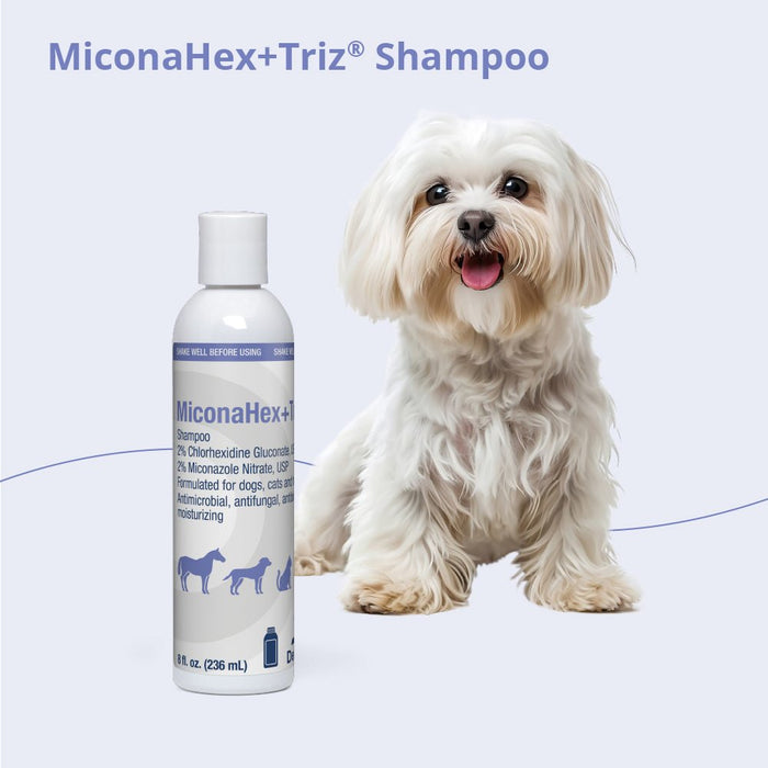 MiconaHex+Triz Medicated Antifungal & Antibacterial Shampoo for Dogs, Cats & Horses - 013DP-73084 - 8 oz - 4