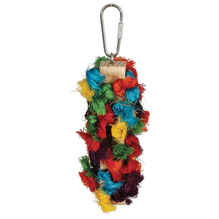 Mini Preening Block Bird Toy, Multi - color, 1" X 5" - YFAS - 1