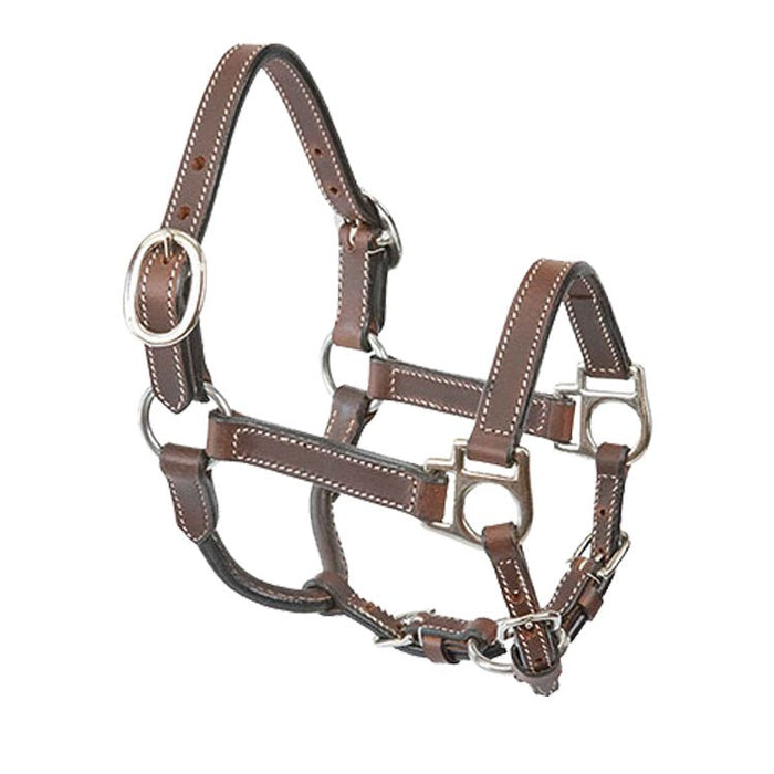 Miniature Horse Leather Halter - BUFWD - Brown - Miniature Horse - 1