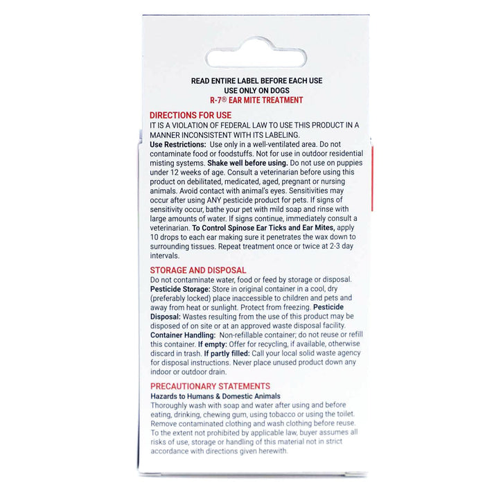 Miracle Care R - 7 Ear Mite Treatment Kit for Dogs & Cats - G9T1 - 2 (1 oz) bottles - 4