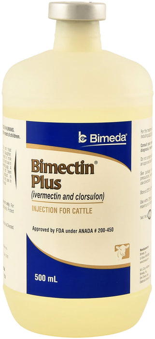 Bimectin Plus Injectable Cattle Wormer - Bimectin Plus Injectable Cattle Dewormer, 500 mL  