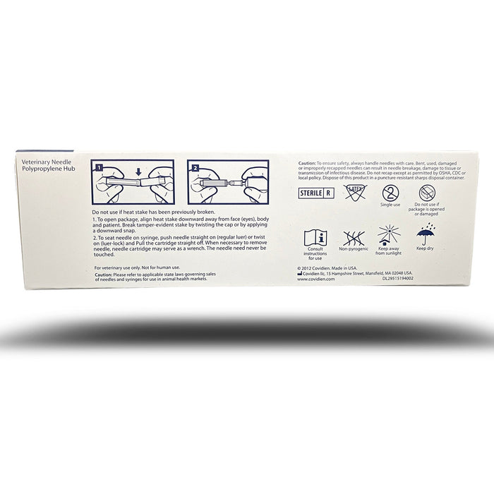 Monoject Needle, Polypropylene Hub, 100 Count - 01102MON-25X5-8 - 25G x 5/8" - 11