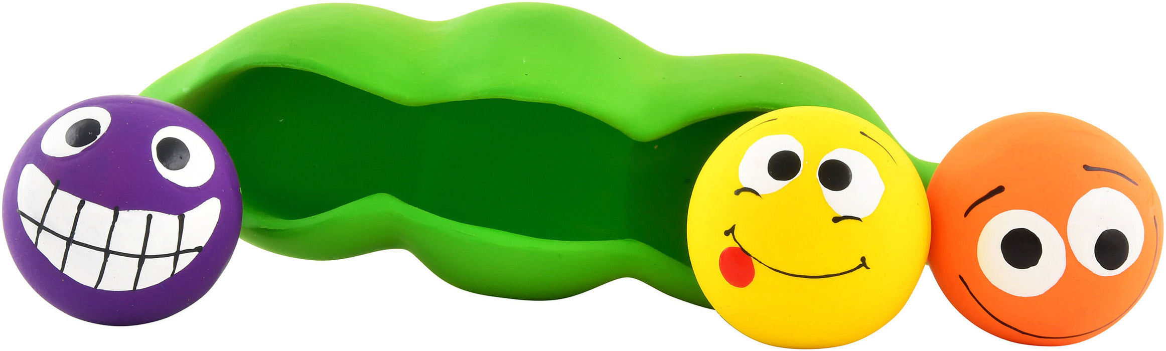 Three Peas in a Pod Latex Dog Toy -   