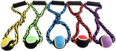 Nuts for Knots Rope Tug with Handle and Tennis Ball, Assorted, 20" -   