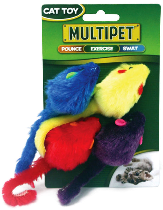 Multi-Colored 2" Mice, 4 pack -   