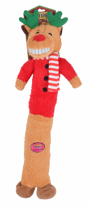 Loofa Reindeer Dog Toys - 18" Loofa Reindeer Dog Toy, Assorted  