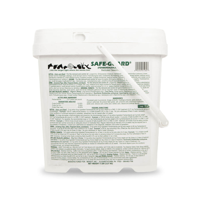 Safe-Guard Multi-Species Dewormer, Pellets, 5 lbs - 5lb 102 