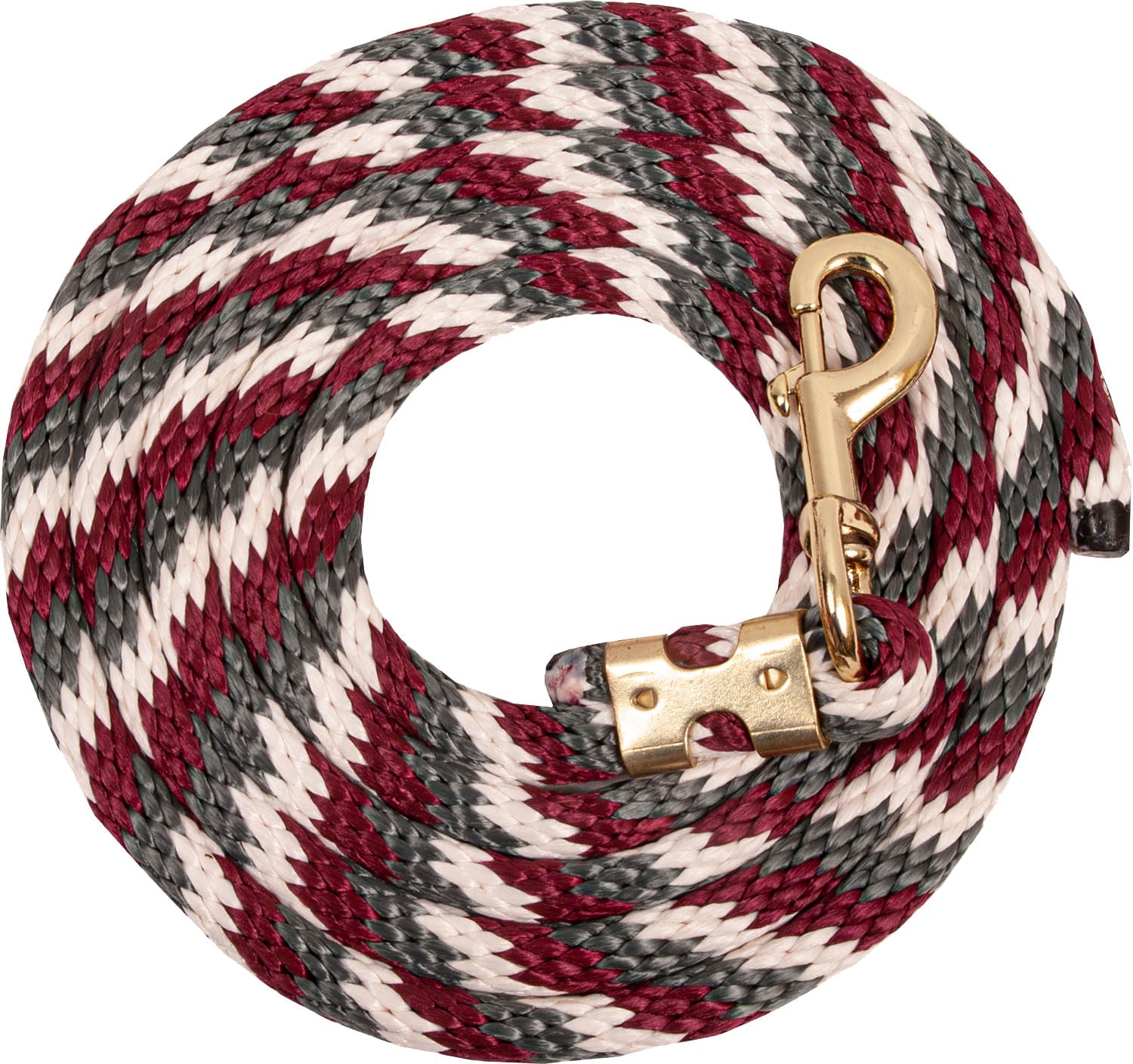 Weaver- Poly Lead Rope with A Solid Brass Snap Sky Blue/Raspberry/Lime Green Weaver- Poly Lead Rope with A Solid Brass Snap Sky Blue/Raspberry/Lime Green