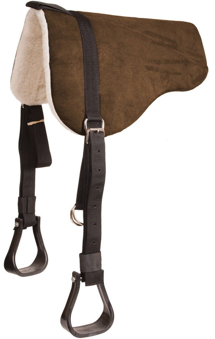 Mustang Faux Suede Bareback Pad w/Stirrups, 30' x 26' - Jeffers - Horse Supplies > Horse Tack > Saddles