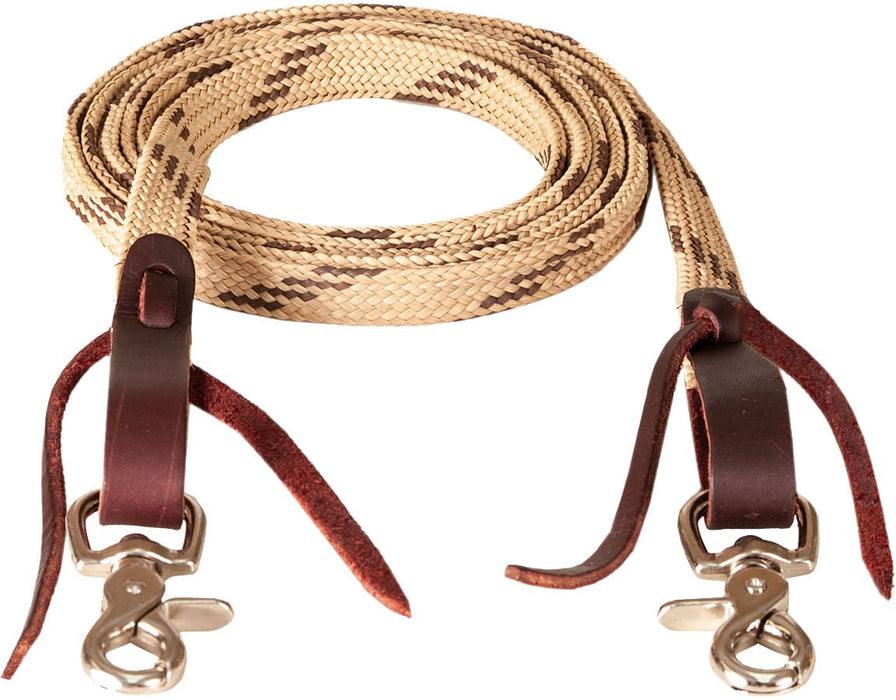 Mustang Flat Waxed Roping Rein, 5/8' x 8' - Jeffers - Horse Supplies > Horse Tack > Reins