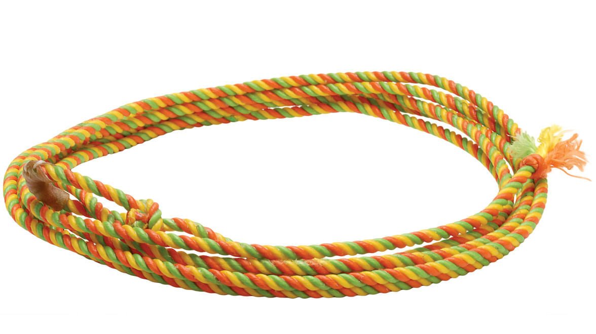 Mustang Little Looper Kids Rope w/ Rawhide Burner - Jeffers - Horse Supplies > Riding Apparel & Accessories > Ropes & Roping Equipment