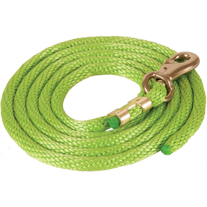 Mustang Solid Poly Lead Rope, Bull Snap - 121M0 - Lime Green - 7