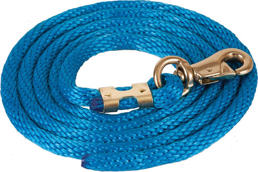 Mustang Solid Poly Lead Rope, Bull Snap - 121MW - Blue - 6