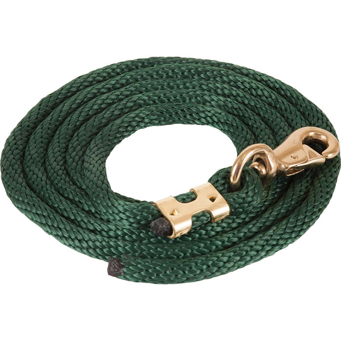 Mustang Solid Poly Lead Rope, Bull Snap - 121MX - Hunter Green - 8