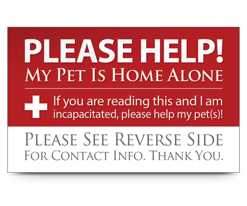 My Pet Is Home Alone! Wallet Cards - Jeffers - Animal & Pet Supplies > Pet ID Tags