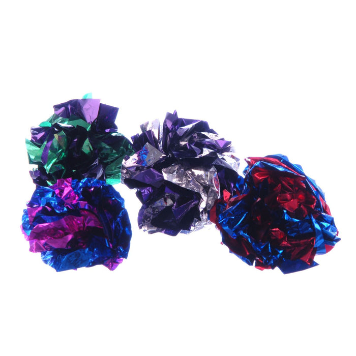 Mylar Crackle Balls Cat Toys, 4 - pack - Jeffers - Cat Supplies > Cat Toys