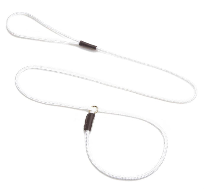 Mendota British Show Slip Leash - Mendota British Show Slip Lead (White)  