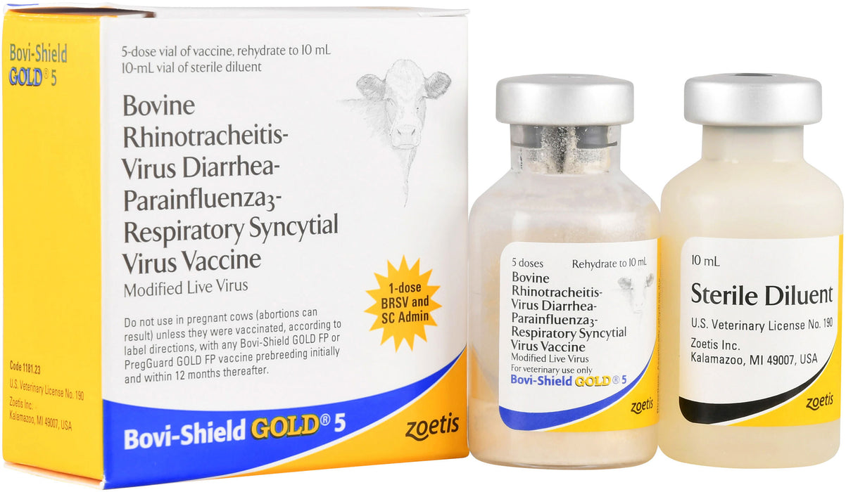 Bovi-Shield Gold 5 - 5 Dose Vial  