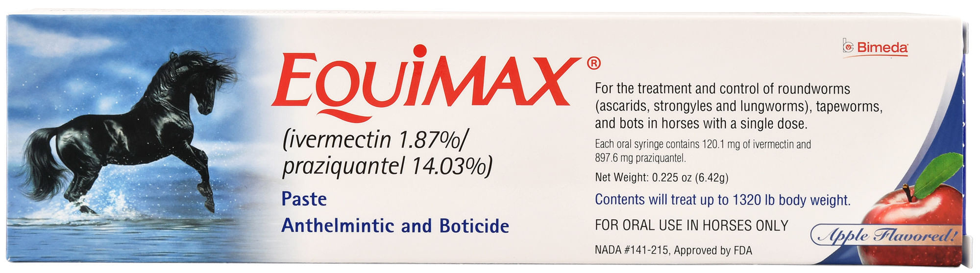 Equimax Horse Wormer Paste, Apple Flavored - Single Pack  