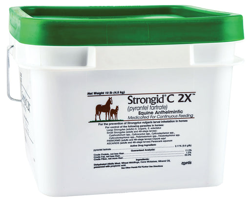 Strongid C 2X  Concentrated Daily Equine Anthelmintic - 10 lb Strongid C 2X (80-day supply)  