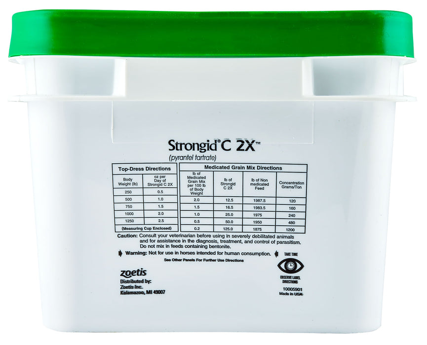 Strongid C 2X  Concentrated Daily Equine Anthelmintic - 10 lb Strongid C 2X (80-day supply)  