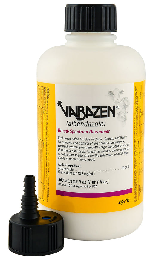 Valbazen Broad-Spectrum Oral Dewormer - Valbazen Dewormer, 500 mL  