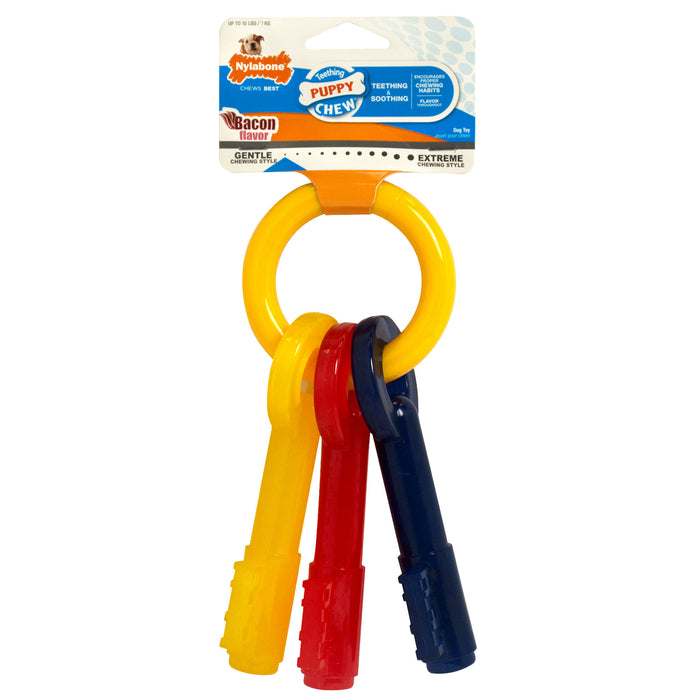 Nylabone Puppy Teething Keys - X-Small Puppy Teething Keys, (up to 15 lb)  