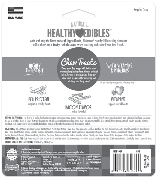 Nylabone Healthy Edibles, Regular (4.5"), 3 pack - Bacon  