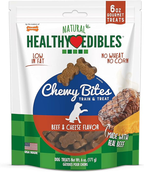 Healthy Edibles Natural Chewy Bites Train & Treat - Beef/Cheese  